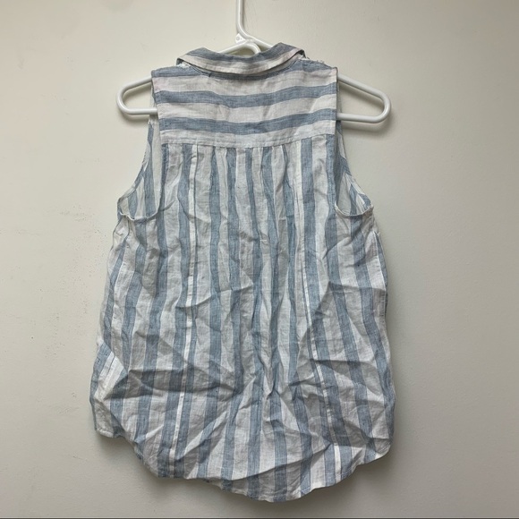 NWT Maeve Edinboro Sleeveless Linen Buttondown Top - Picture 12 of 13